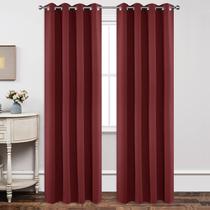 Cortinas Blackout Joydeco com isolamento térmico 240x240cm Borgonha