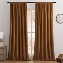 Cortinas Blackout Joydeco Golden Brown 100% Velvet 260x260cm