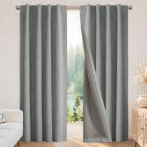 Cortinas Blackout Joydeco Linen 100% bloqueadoras de luz 100x108cm