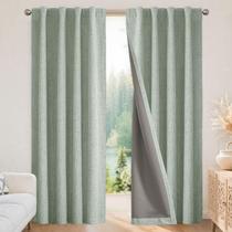 Cortinas Blackout Joydeco Linen 100% bloqueadoras de luz 100x213cm