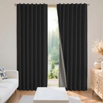 Cortinas Blackout Joydeco Natural Linen 132x160cm 2 painéis