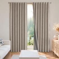 Cortinas Blackout Joydeco Natural Linen 254 L x 213 L cm 1 painel