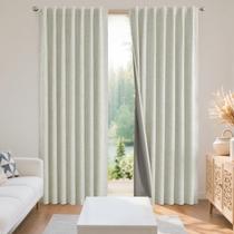 Cortinas Blackout Joydeco Natural Linen 94x160cm 2 painéis