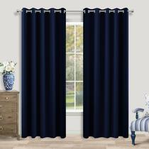 Cortinas Blackout KOUFALL azul marinho 183x213cm Pacote com 2