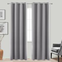 Cortinas Blackout KOUFALL, cinza claro, 214 cm de comprimento, 2 painéis