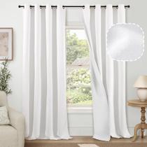 Cortinas Blackout Lajode 100% Blackout Linen 213x132cm 2 painéis