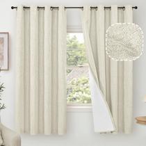 Cortinas Blackout Lajode 100% linho 160x160cm 2 painéis de bronze