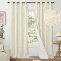 Cortinas Blackout Lajode Cream 100% Blackout 213x213cm 2 painéis