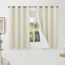 Cortinas Blackout Lajode Short 115 cm de comprimento, 2 painéis pretas