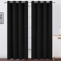 Cortinas Blackout LEMOMO Black 132x213cm 2 painéis de poliéster