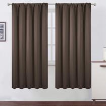 Cortinas Blackout LEMOMO Chocolate Brown 132x183cm (conjunto de 2)