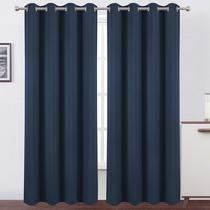 Cortinas Blackout LEMOMO Navy Blue Thermal 132x241cm 2 painéis