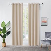 Cortinas Blackout Lifewit com isolamento térmico bege 132x213cm