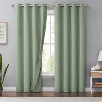 Cortinas Blackout Melodieux Green Linen 213cm - Para Quarto