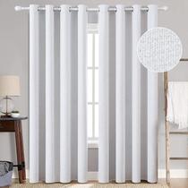 Cortinas Blackout MIULEE Linho Texturizado Branco 132x213cm 2P