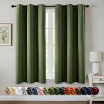 Cortinas Blackout MIULEE Verde Oliva 160x160cm 2 painéis