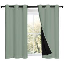 Cortinas Blackout Nicetown Verde Cinza - 115x114cm (1 Par)