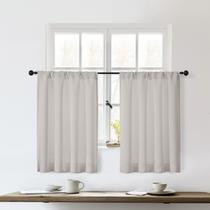 Cortinas Blackout OWENIE Sally Natural Short 90x60cm 2 painéis