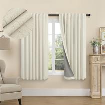 Cortinas Blackout Pitalk Short Small Black 137x137cm de linho