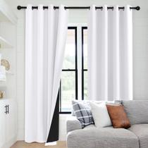 Cortinas Blackout PONY DANCE 100% brancas 213x132cm 2 painéis