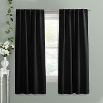 Cortinas Blackout PONY DANCE 160x160cm pretas 2 painéis