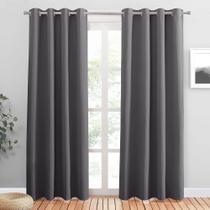 Cortinas Blackout PONY DANCE com isolamento térmico cinza 200x203cm