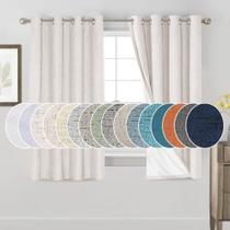 Cortinas Blackout PrinceDeco 160 cm de comprimento, linho sintético, marfim Cortinas Blackout PrinceDeco 160 cm de comprimento, linho sintético, marfim