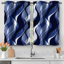 Cortinas Blackout Ruelvth Navy Blue Ombre 66x183cm 2 painéis Cortinas Blackout Ruelvth Navy Blue Ombre 66x183cm 2 painéis