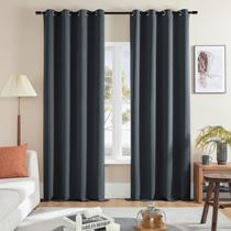 Cortinas Blackout Rutterllow Cinza Escuro - Com Isolamento Térmico