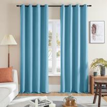 Cortinas Blackout Rutterllow com isolamento térmico azul azul-petróleo