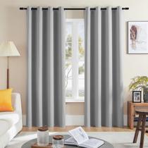 Cortinas Blackout Rutterllow com isolamento térmico cinza claro