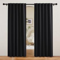 Cortinas Blackout RYB HOME com isolamento térmico 80 pol., pretas