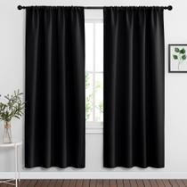 Cortinas Blackout RYB HOME, quarto 42x72cm, pretas, 2 peças