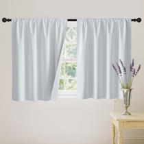 Cortinas Blackout RYB HOME White Short 115x115cm para janela pequena