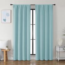Cortinas Blackout Simplebrand Ava Aqua 213 cm de comprimento 2 painéis Cortinas Blackout Simplebrand Ava Aqua 213 cm de comprimento 2 painéis
