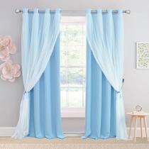 Cortinas Blackout SOFJAGETQ, azul claro, 213 cm, comprimento, 2 peças Cortinas Blackout SOFJAGETQ, azul claro, 213 cm, comprimento, 2 peças
