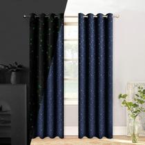 Cortinas Blackout TMLTCOR Glow in The Dark, azul marinho, 213 cm Cortinas Blackout TMLTCOR Glow in The Dark, azul marinho, 213 cm