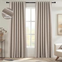 Cortinas Blackout Topfinel 229 x 229 cm, linho, pacote com 2 unidades, pretas Cortinas Blackout Topfinel 229 x 229 cm, linho, pacote com 2 unidades, pretas