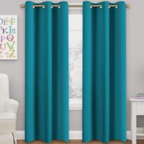 Cortinas Blackout Turquoize Teal 2 painéis 107x213cm