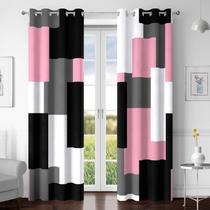 Cortinas Blackout Tyrot Pink 100% Blackout 240x245cm 2 painéis