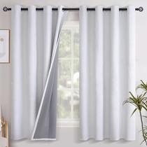 Cortinas Blackout YoungStex de linho branco acinzentado 160x160cm Cortinas Blackout YoungStex de linho branco acinzentado 160x160cm