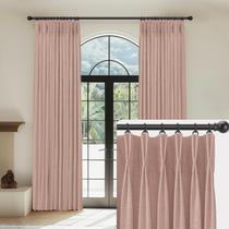 Cortinas CAPALOCA Blush Pink Linen Pinch Pleated Blackout 40x84