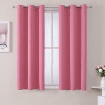 Cortinas ChrisDowa Grommet Room Darkening 38x45cm rosa 2 painéis Cortinas ChrisDowa Grommet Room Darkening 38x45cm rosa 2 painéis