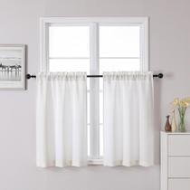 Cortinas Chyhomenyc Bennet 60x65cm de linho sintético natural 2 peças