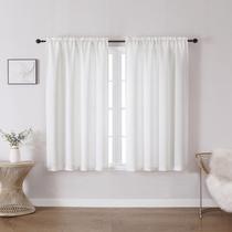 Cortinas Chyhomenyc Bennet Faux Linen 114x115cm 2 painéis naturais