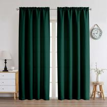 Cortinas Chyhomenyc Hunter Green 2 painéis 102x213 cm
