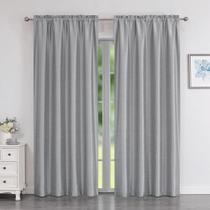 Cortinas Chyhomenyc Uptown Faux Silk Silk Silver Grey 213x213cm 2 painéis