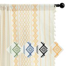 Cortinas ColorBird Boho Linho - 2 Painéis (160x160cm) - Amarelo