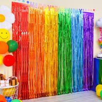 Cortinas com franjas LolStar Rainbow Foil 1,0 x 2,0 m, pacote com 2