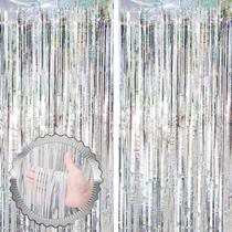 Cortinas com Franjas Metalizadas Voircoloria - Pacote com 2
